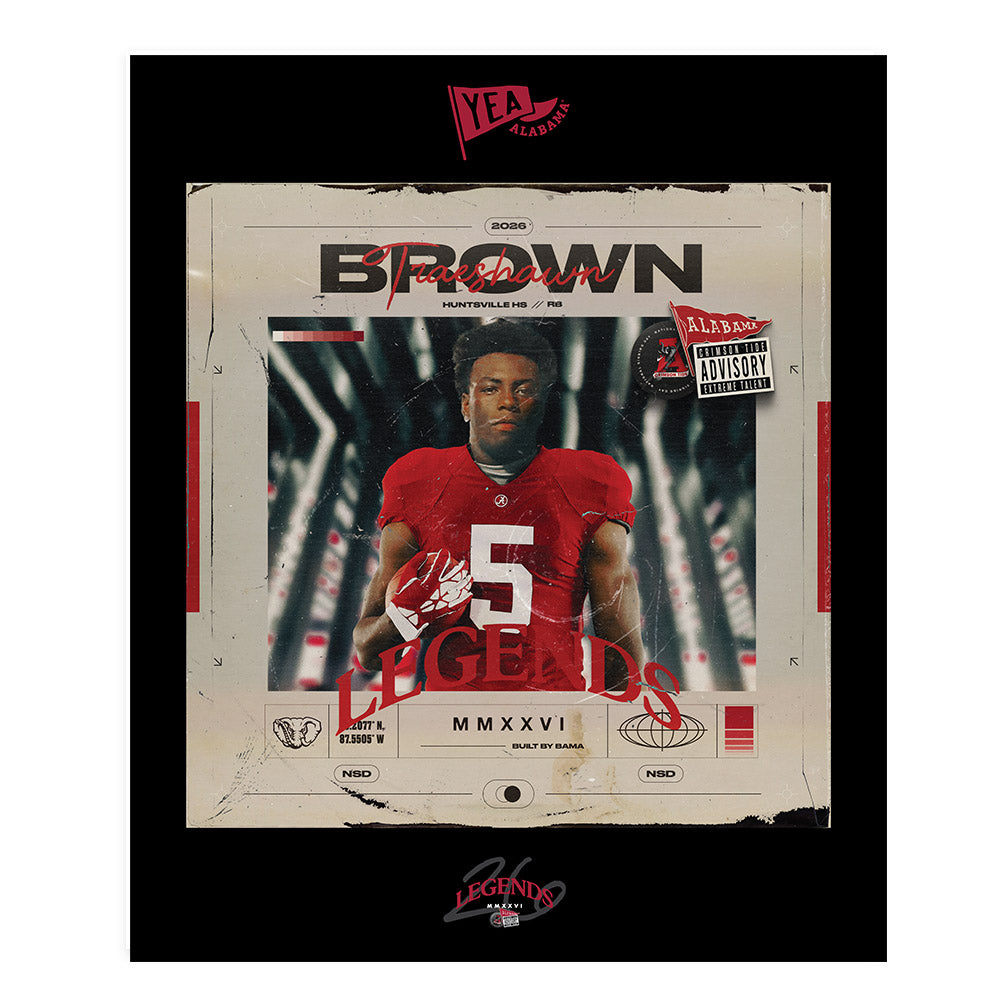 Alabama - NCAA Football : Trae'shawn Brown - Legends 2026 Poster 20x24-0