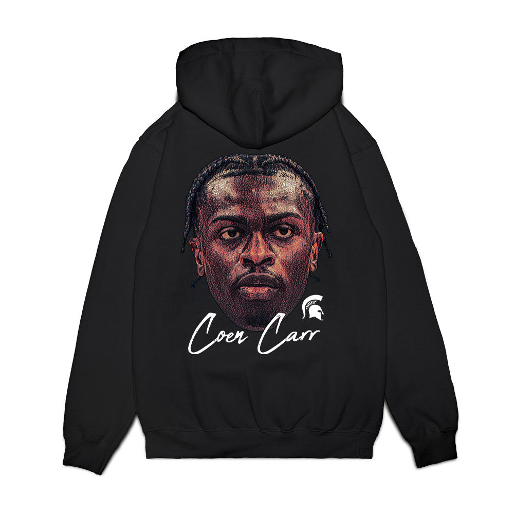 Michigan State - NCAA Men's Basketball : Coen Carr - GameFace Premium Hooded Sweatshirt-1