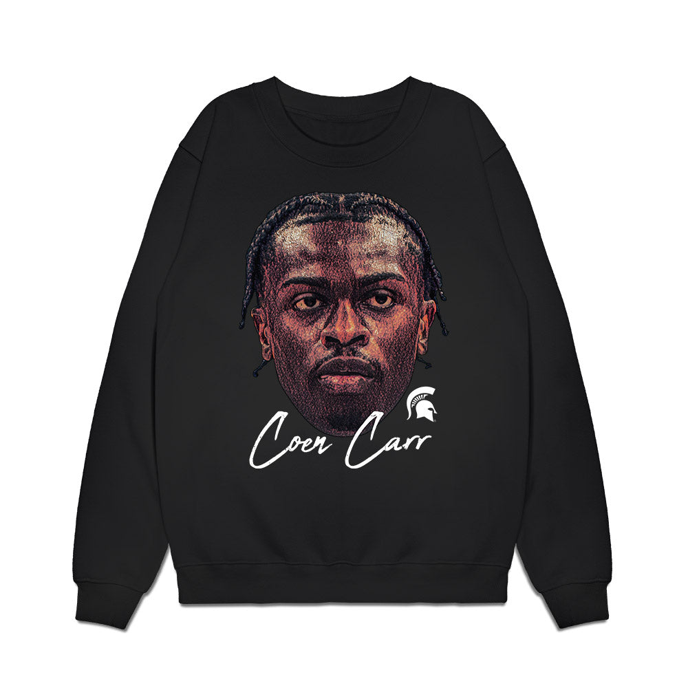 Michigan State - NCAA Men's Basketball : Coen Carr - GameFace Premium Crewneck Sweatshirt-0