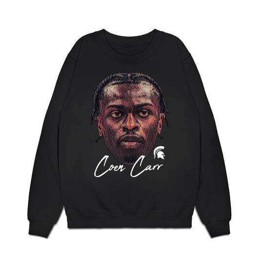 Michigan State - NCAA Men's Basketball : Coen Carr - GameFace Premium Crewneck Sweatshirt-0