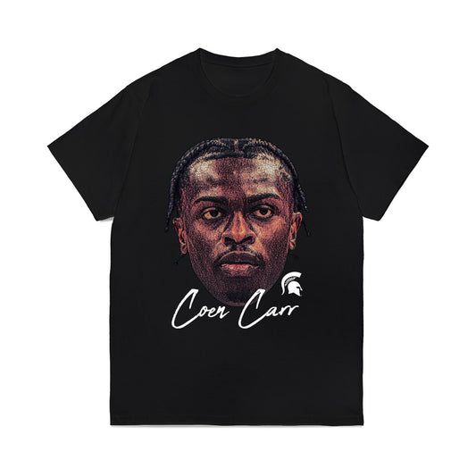Michigan State - NCAA Men's Basketball : Coen Carr - GameFace Comfort Colors T-Shirt-0