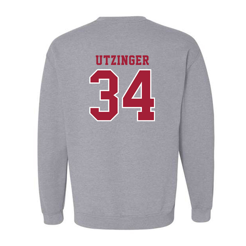 Indiana - NCAA Football : Jeffrey Utzinger - Helmet Shersey Crewneck Sweatshirt-1