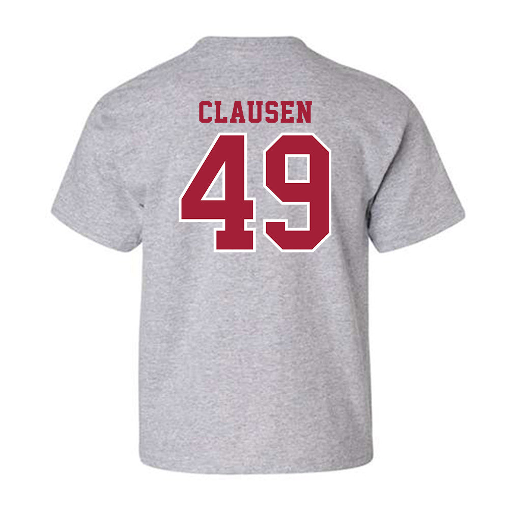 Indiana - NCAA Football : Drew Clausen - Helmet Shersey Youth T-Shirt-1