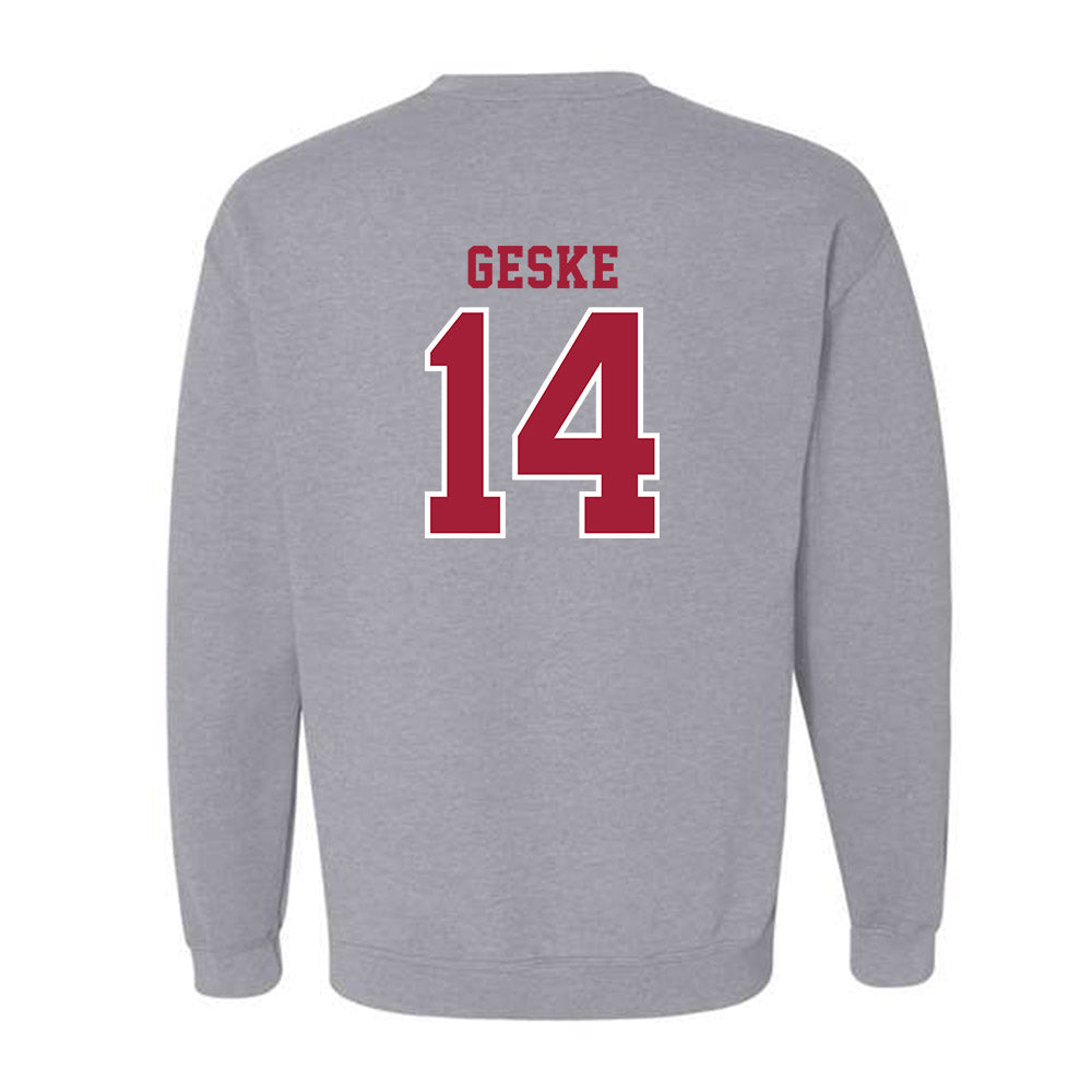 Indiana - NCAA Football : Maverick Geske - Helmet Shersey Crewneck Sweatshirt-1