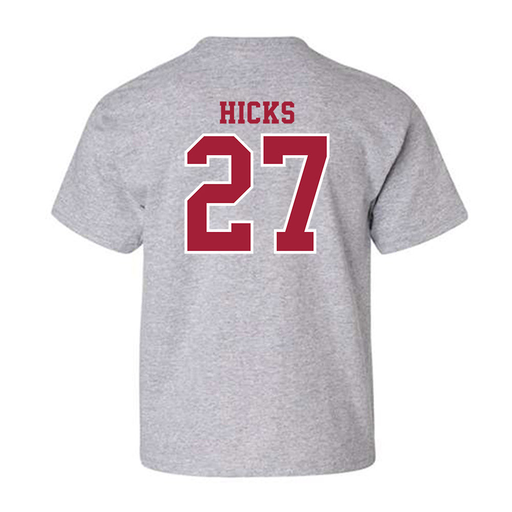 Indiana - NCAA Football : Kasmir Hicks - Helmet Shersey Youth T-Shirt-1