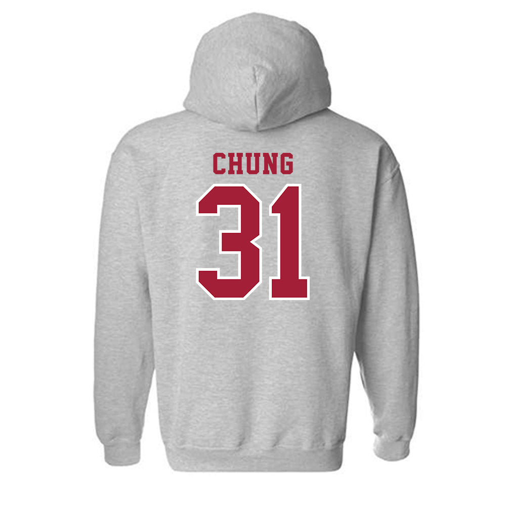 Indiana - NCAA Football : Anthony Chung - Helmet Shersey Hooded Sweatshirt-1