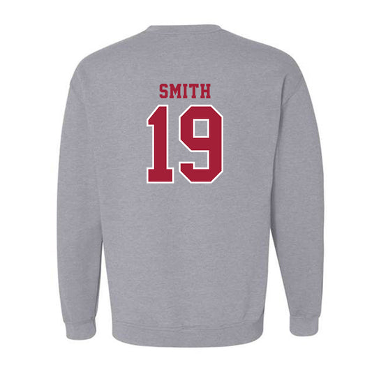 Indiana - NCAA Football : Zacharey Smith - Helmet Shersey Crewneck Sweatshirt-1