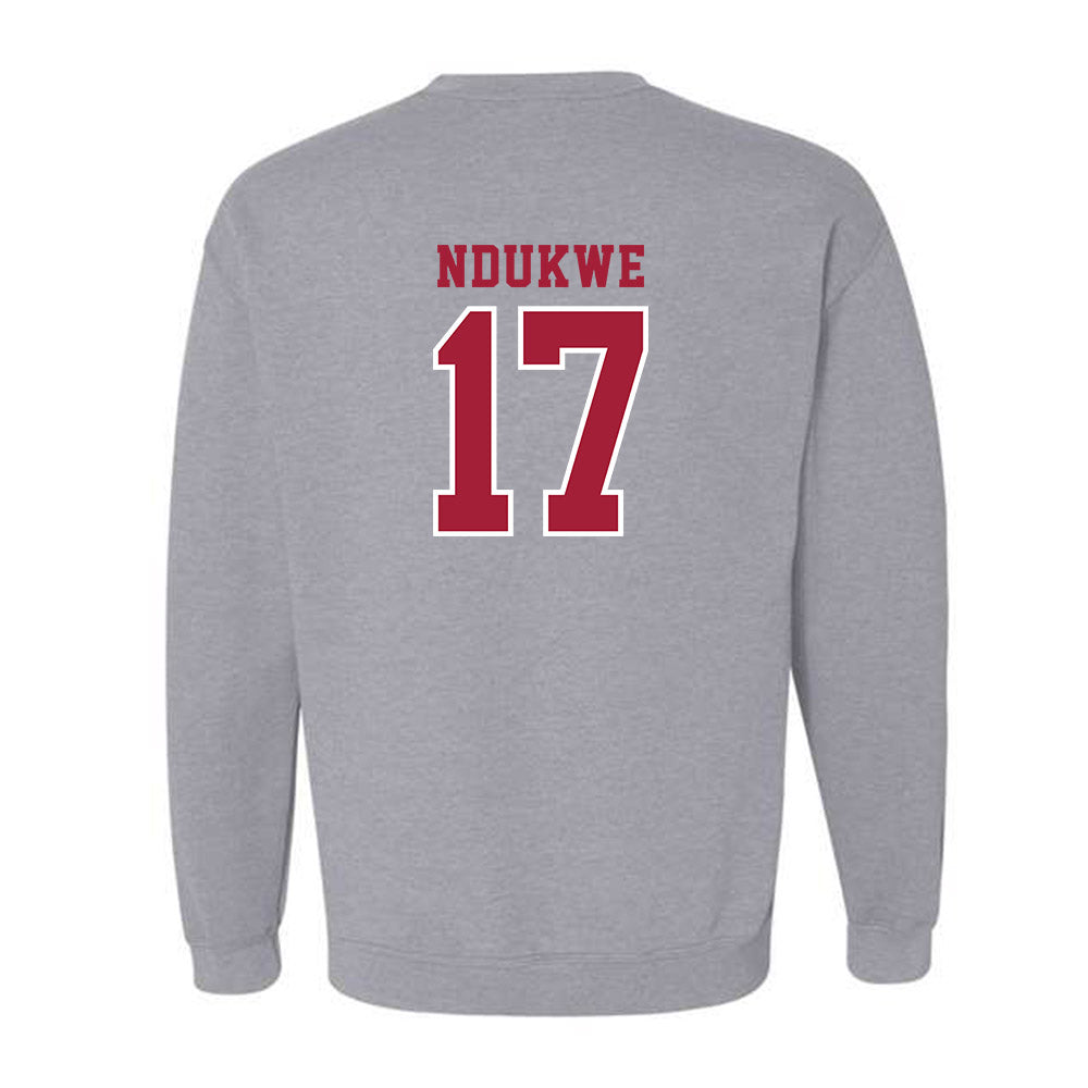 Indiana - NCAA Football : Daniel Ndukwe - Helmet Shersey Crewneck Sweatshirt-1