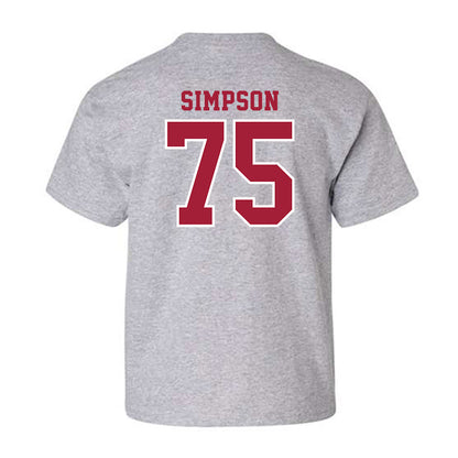 Indiana - NCAA Football : Sam Simpson - Helmet Shersey Youth T-Shirt-1