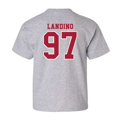 Indiana - NCAA Football : Mario Landino - Helmet Shersey Youth T-Shirt-1