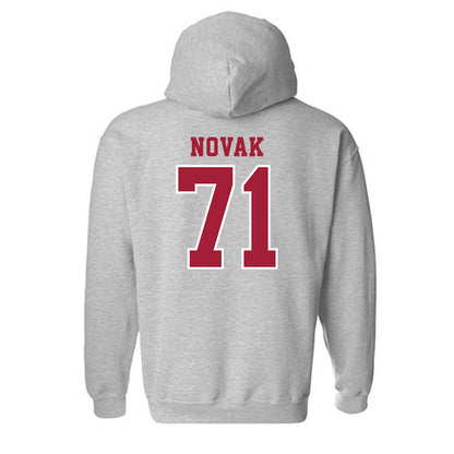 Indiana - NCAA Football : Benjamin Novak - Helmet Shersey Hooded Sweatshirt-1