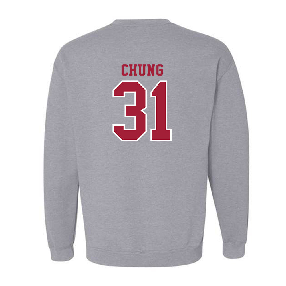 Indiana - NCAA Football : Anthony Chung - Helmet Shersey Crewneck Sweatshirt-1