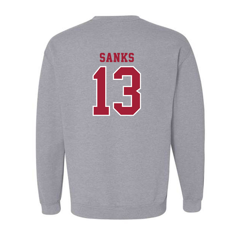 Indiana - NCAA Football : Jiquan Sanks - Helmet Shersey Crewneck Sweatshirt-1