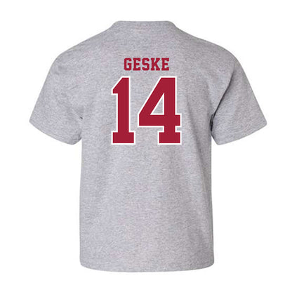 Indiana - NCAA Football : Maverick Geske - Helmet Shersey Youth T-Shirt-1