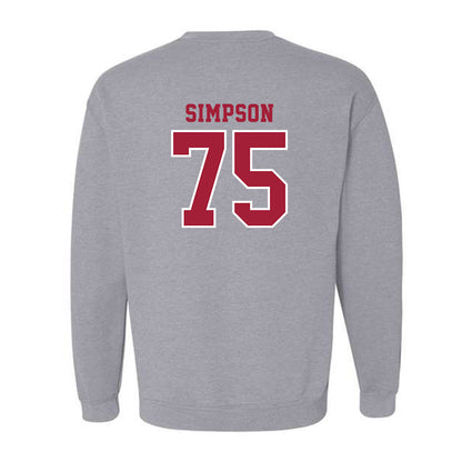 Indiana - NCAA Football : Sam Simpson - Helmet Shersey Crewneck Sweatshirt-1