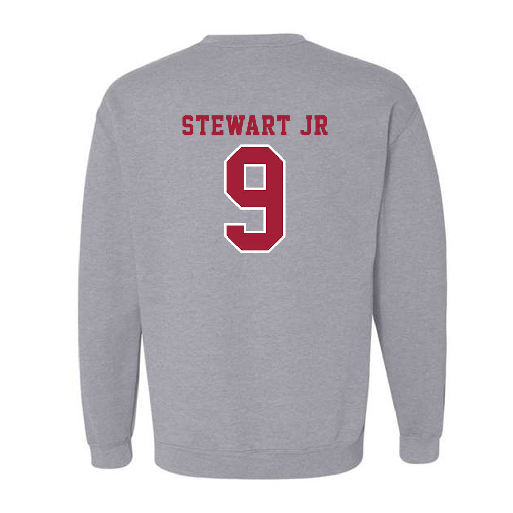 Indiana - NCAA Football : Seaonta Stewart Jr - Helmet Shersey Crewneck Sweatshirt-1
