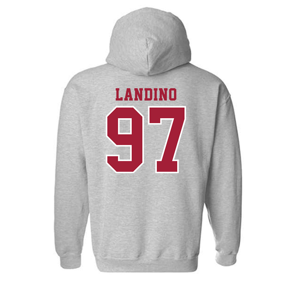 Indiana - NCAA Football : Mario Landino - Helmet Shersey Hooded Sweatshirt-1