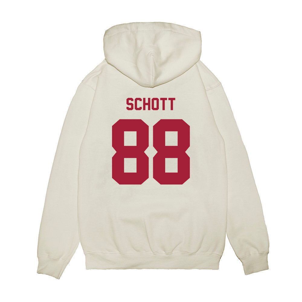 Indiana - NCAA Football : Brock Schott - Undefeated Premium Hooded Sweatshirt-1
