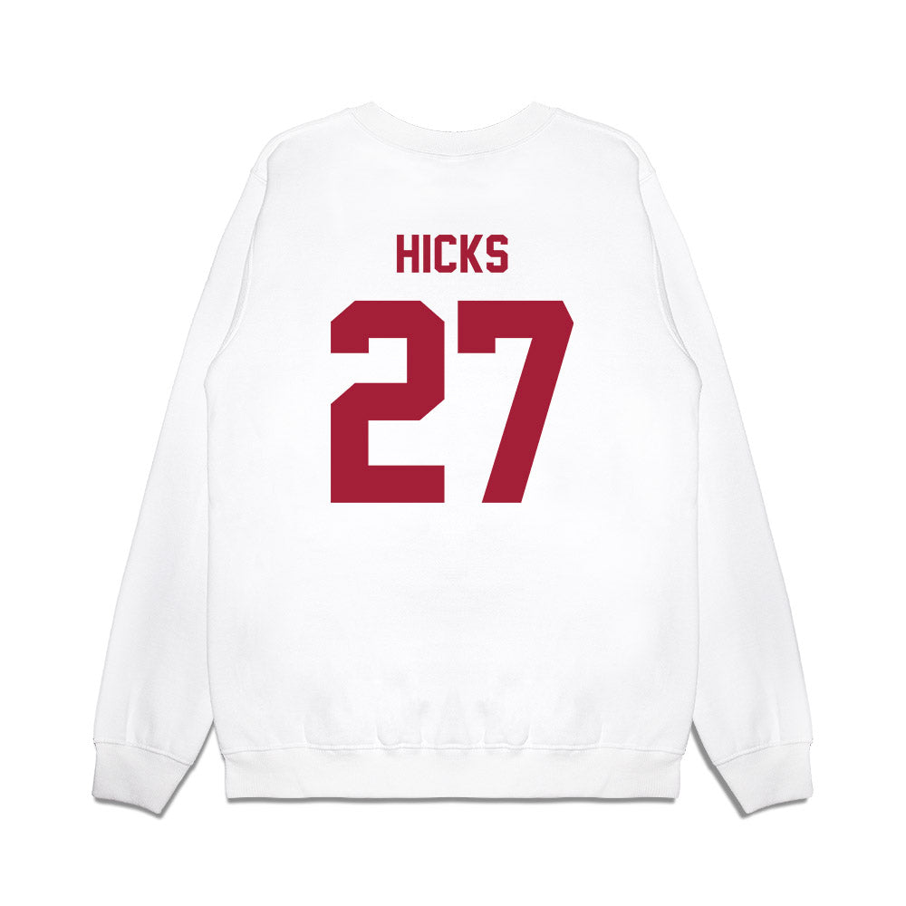 Indiana - NCAA Football : Kasmir Hicks - Undefeated Premium Crewneck Sweatshirt-1