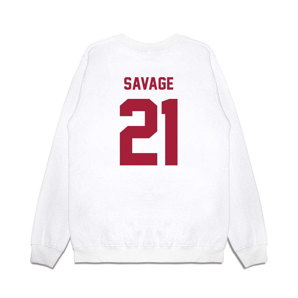 Indiana - NCAA Football : Jacob Savage - Undefeated Premium Crewneck Sweatshirt-1