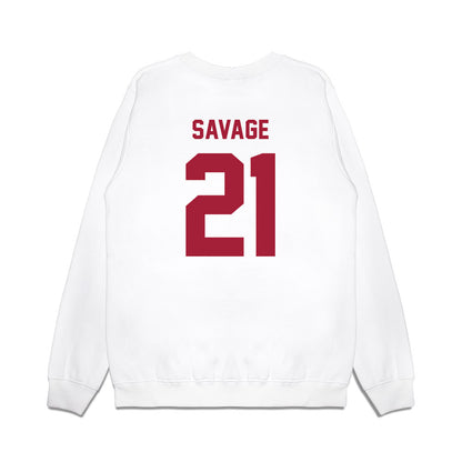 Indiana - NCAA Football : Jacob Savage - Undefeated Premium Crewneck Sweatshirt-1