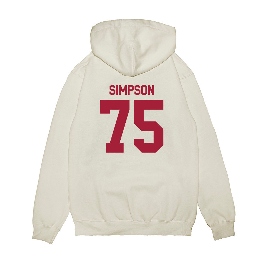 Indiana - NCAA Football : Sam Simpson - Flipping Champs Premium Hooded Sweatshirt-1