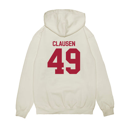Indiana - NCAA Football : Drew Clausen - Flipping Champs Premium Hooded Sweatshirt-1