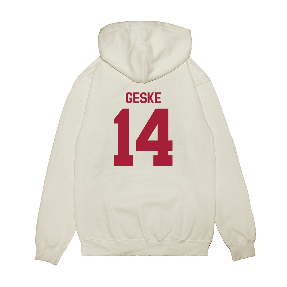 Indiana - NCAA Football : Maverick Geske - Flipping Champs Premium Hooded Sweatshirt-1