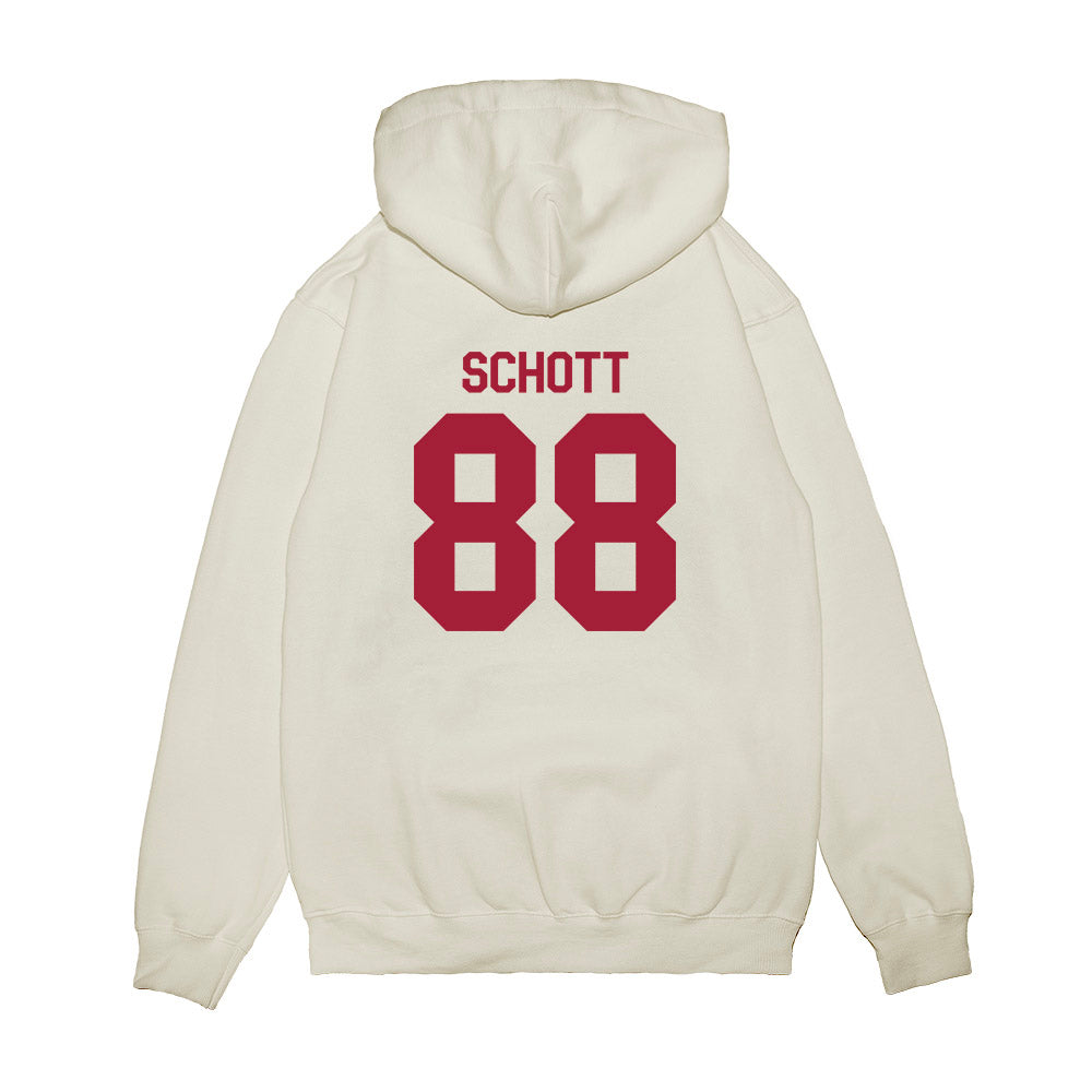 Indiana - NCAA Football : Brock Schott - Flipping Champs Premium Hooded Sweatshirt-1
