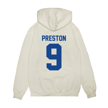 Hampton - NCAA Men's Basketball : William Preston - Vintage Shersey Premium Hooded Sweatshirt-1