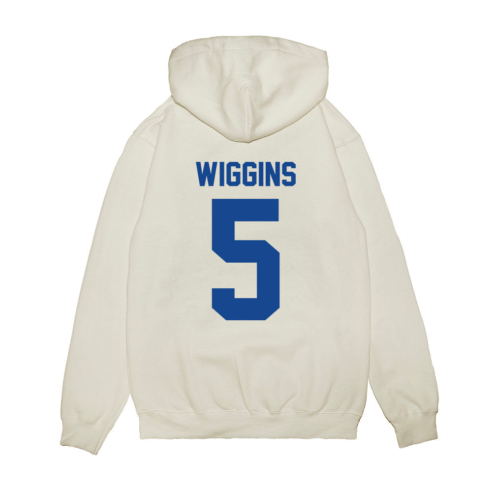 Hampton - NCAA Women's Basketball : Diamond Wiggins - Vintage Shersey Premium Hooded Sweatshirt-1