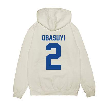 Hampton - NCAA Women's Basketball : Eghosa Obasuyi - Vintage Shersey Premium Hooded Sweatshirt-1