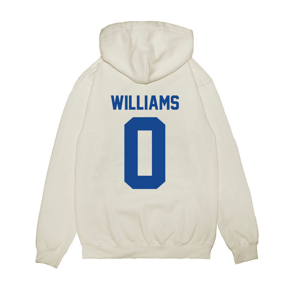 Hampton - NCAA Men's Basketball : Kody Williams - Vintage Shersey Premium Hooded Sweatshirt-1