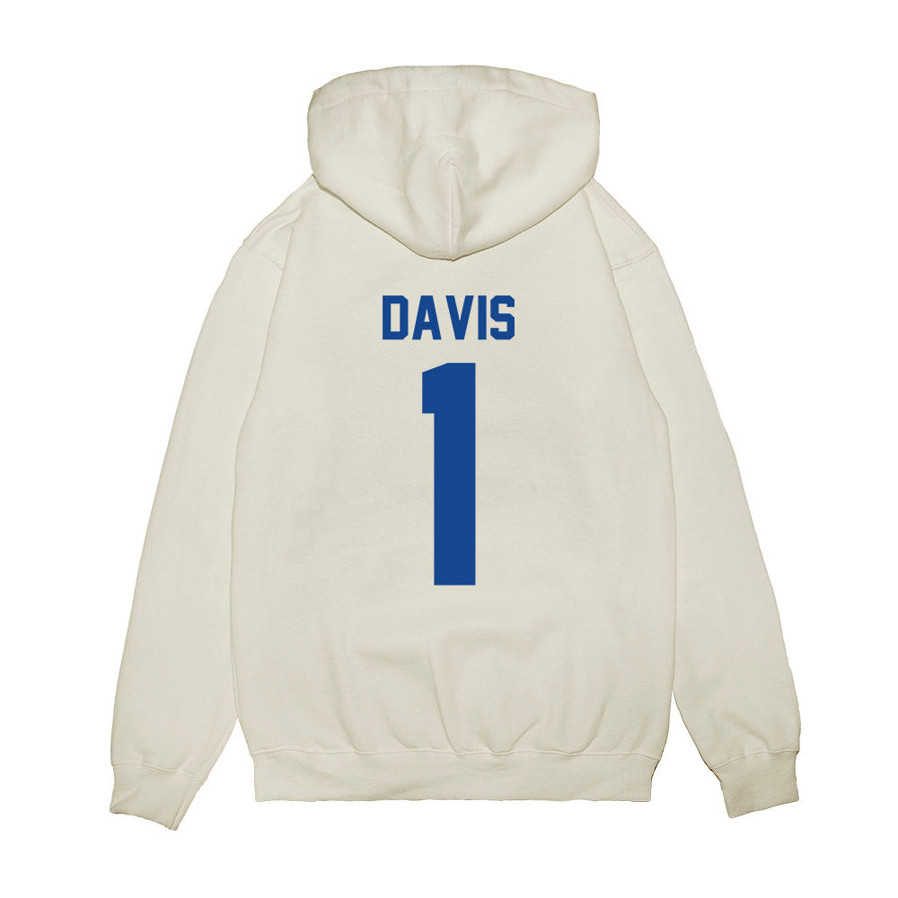 Hampton - NCAA Men's Basketball : Aaron Davis - Vintage Shersey Premium Hooded Sweatshirt-1