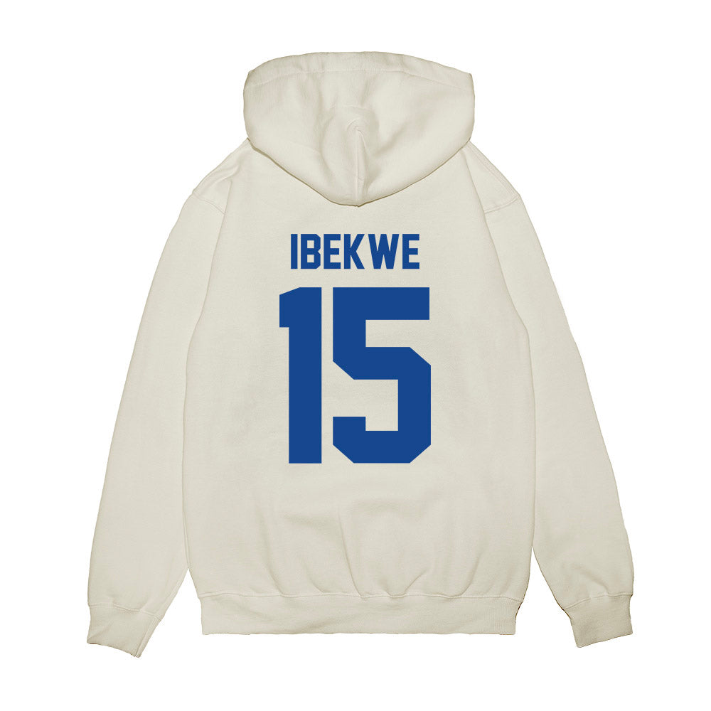 Hampton - NCAA Men's Basketball : Zion Ibekwe - Vintage Shersey Premium Hooded Sweatshirt-1