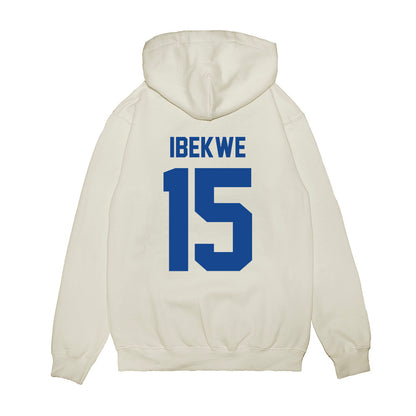 Hampton - NCAA Men's Basketball : Zion Ibekwe - Vintage Shersey Premium Hooded Sweatshirt-1