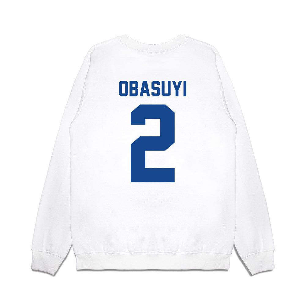 Hampton - NCAA Women's Basketball : Eghosa Obasuyi - Vintage Shersey Premium Crewneck Sweatshirt-1