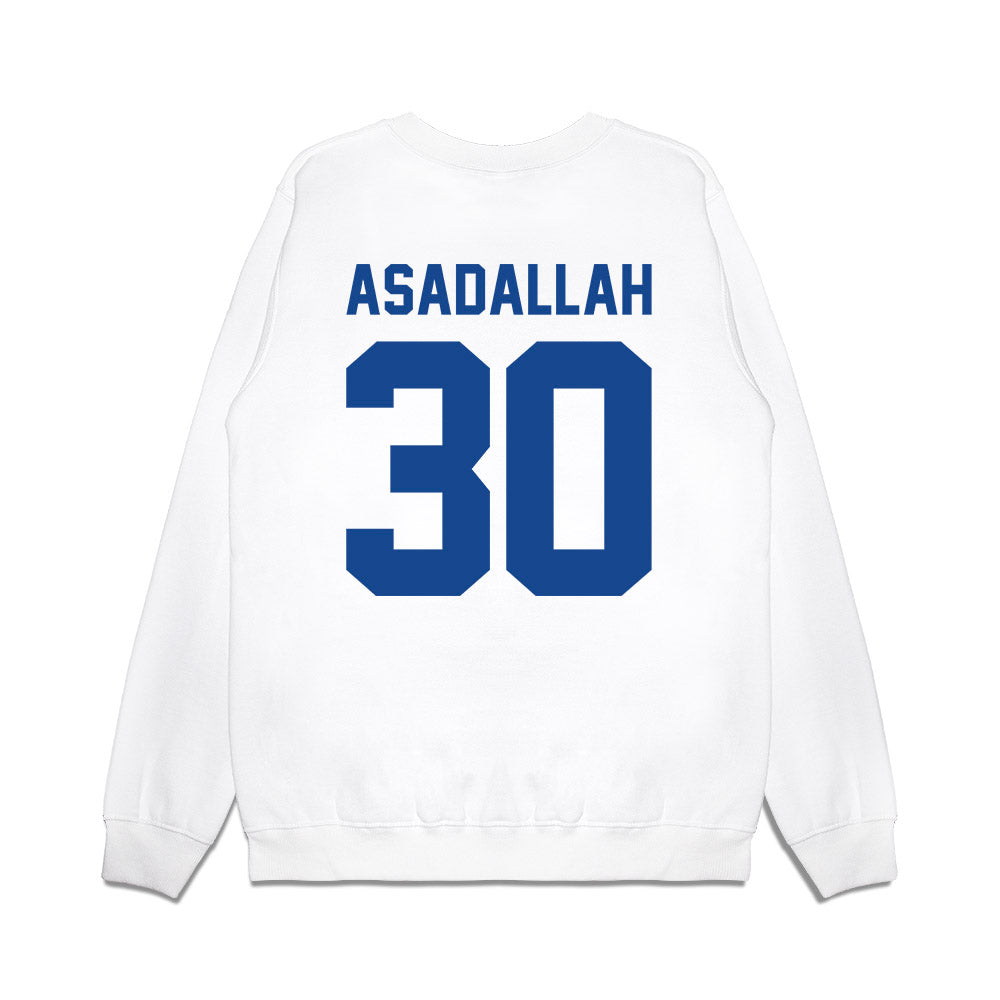 Hampton - NCAA Men's Basketball : Hamza Asadallah - Vintage Shersey Premium Crewneck Sweatshirt-1