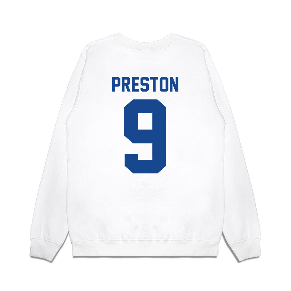 Hampton - NCAA Men's Basketball : William Preston - Vintage Shersey Premium Crewneck Sweatshirt-1