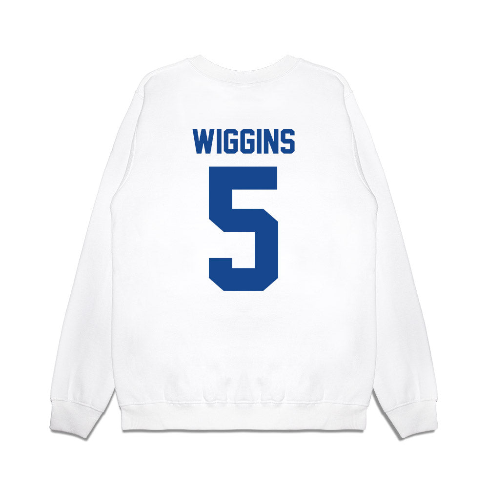 Hampton - NCAA Women's Basketball : Diamond Wiggins - Vintage Shersey Premium Crewneck Sweatshirt-1