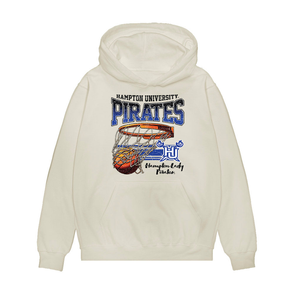 Hampton - NCAA Men's Basketball : Maximus Frazier - Vintage Shersey Premium Hooded Sweatshirt-0