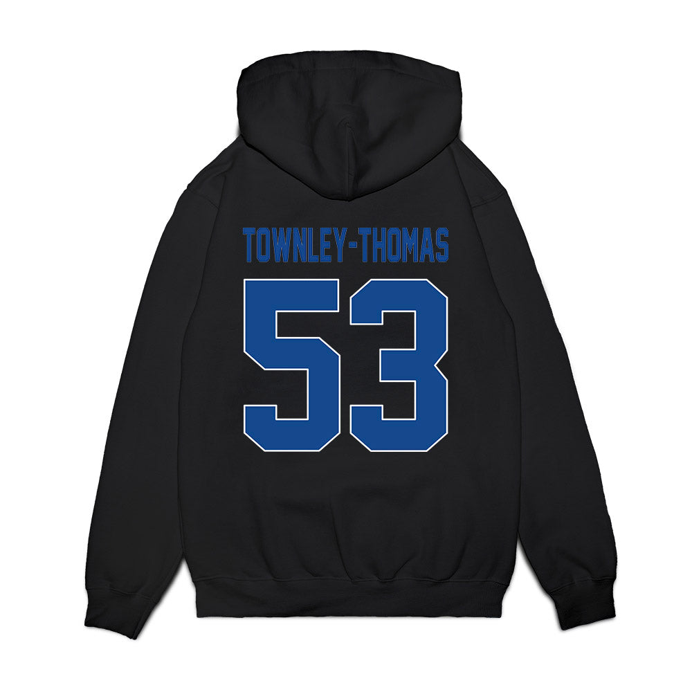 Creighton - NCAA Men's Basketball : Joshua Townley-Thomas - Vintage Basketball Premium Hooded Sweatshirt-1
