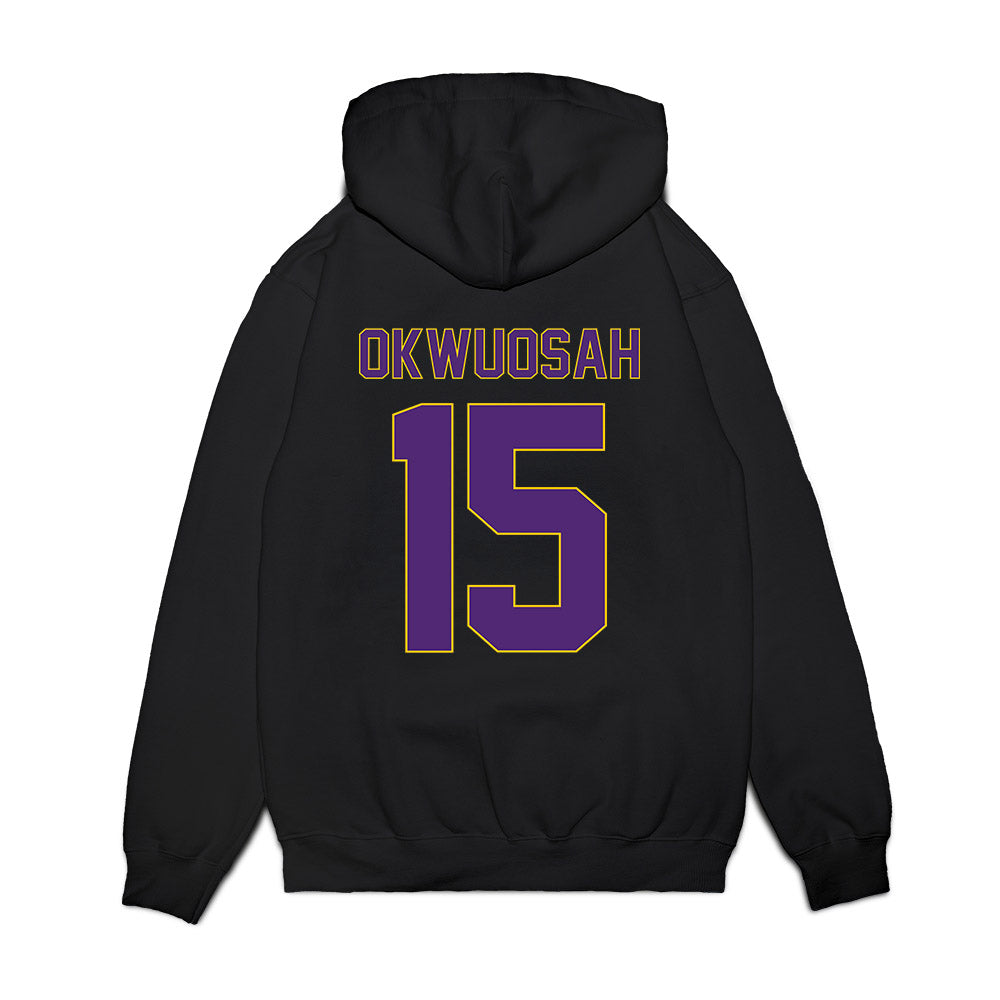 WIU - NCAA Men's Basketball : Francis Okwuosah - Vintage Basketball Premium Hooded Sweatshirt-1