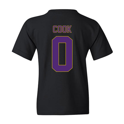 WIU - NCAA Men's Basketball : Tyran Cook - Vintage Basketball Youth T-Shirt-1