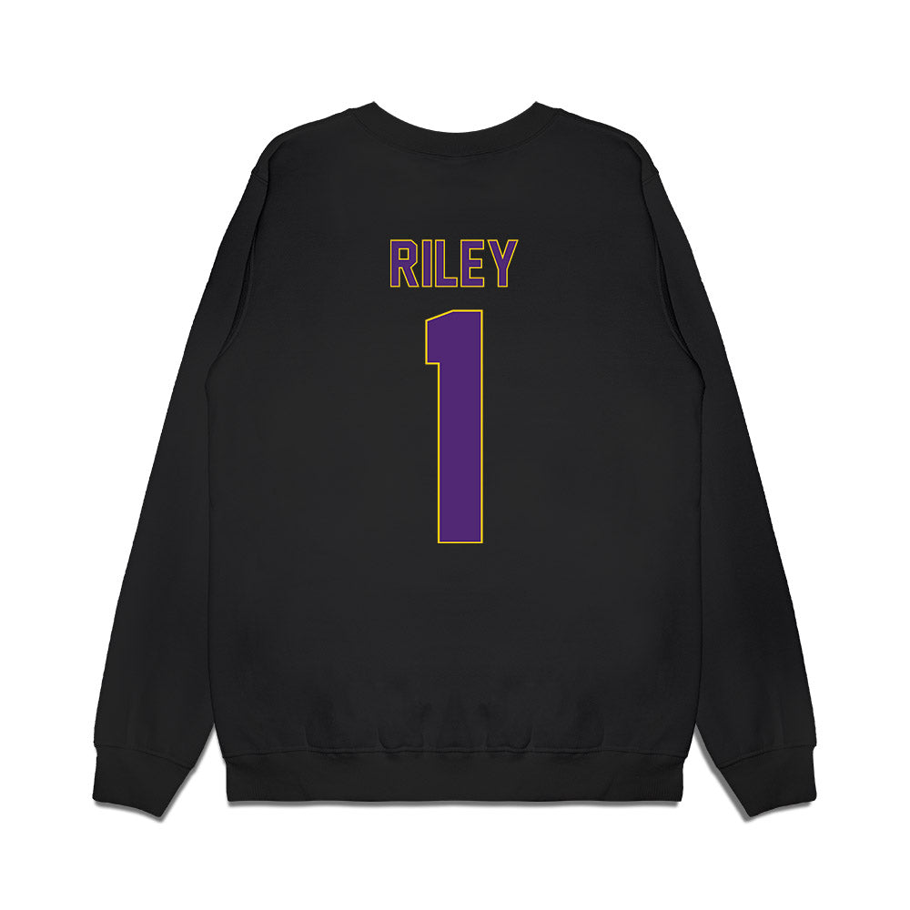 WIU - NCAA Men's Basketball : Jack Riley - Vintage Basketball Premium Crewneck Sweatshirt-1