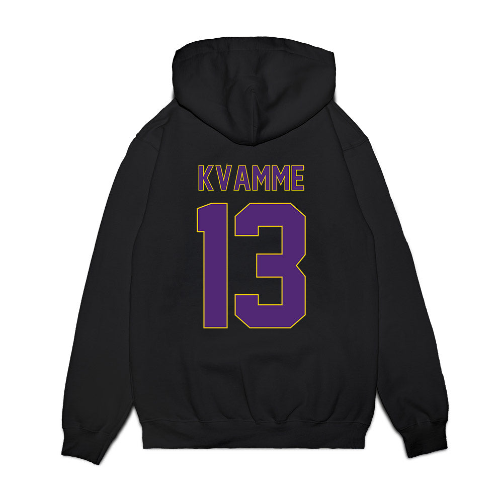 WIU - NCAA Men's Basketball : Makai Kvamme - Vintage Basketball Premium Hooded Sweatshirt-1
