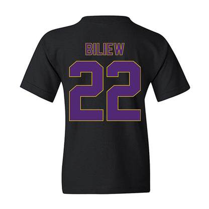 WIU - NCAA Men's Basketball : Goanar Biliew - Vintage Basketball Youth T-Shirt-1