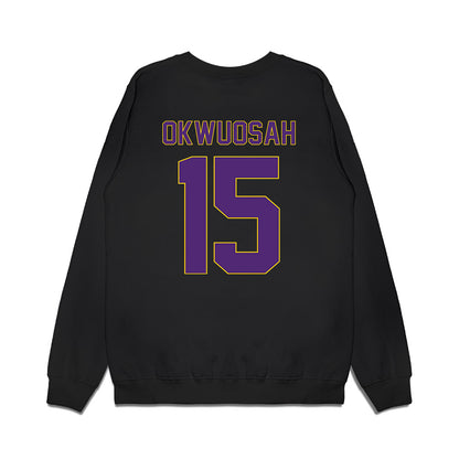 WIU - NCAA Men's Basketball : Francis Okwuosah - Vintage Basketball Premium Crewneck Sweatshirt-1