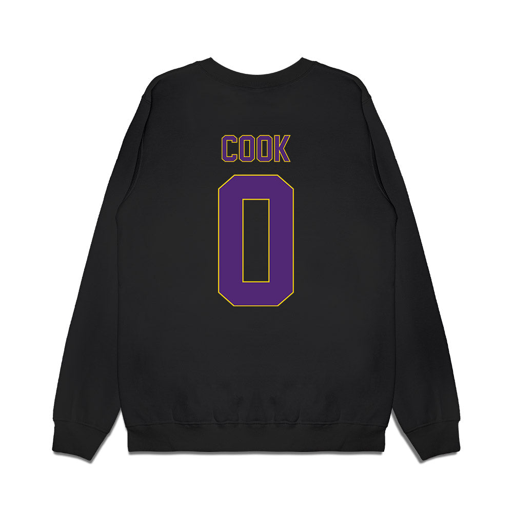 WIU - NCAA Men's Basketball : Tyran Cook - Vintage Basketball Premium Crewneck Sweatshirt-1