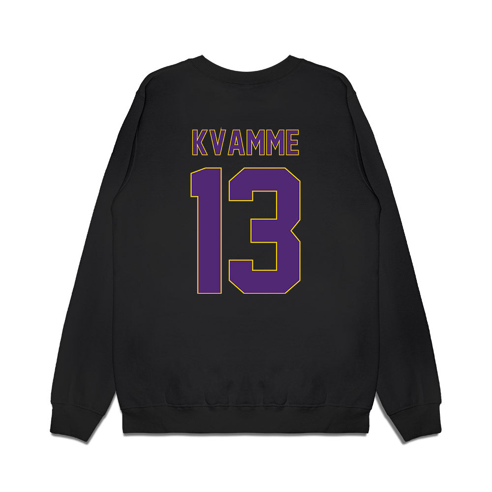 WIU - NCAA Men's Basketball : Makai Kvamme - Vintage Basketball Premium Crewneck Sweatshirt-1